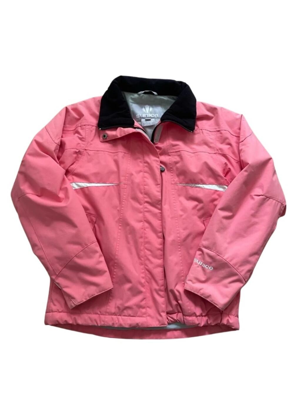 Sunice Winter Ski Jacket with Pink and Black Collar, Women S #0118